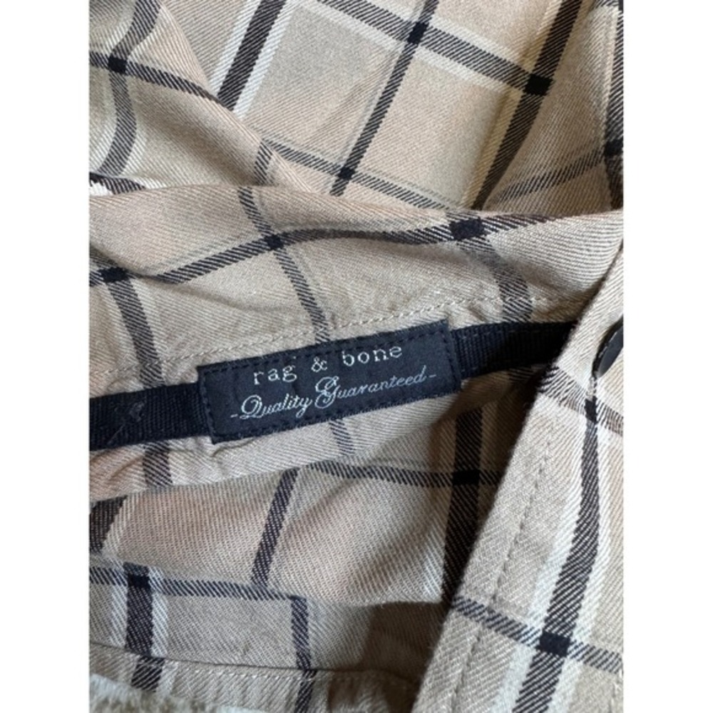 Rag & Bone Plaid Button Down Shirt Men's XL - Picture 3 of 8